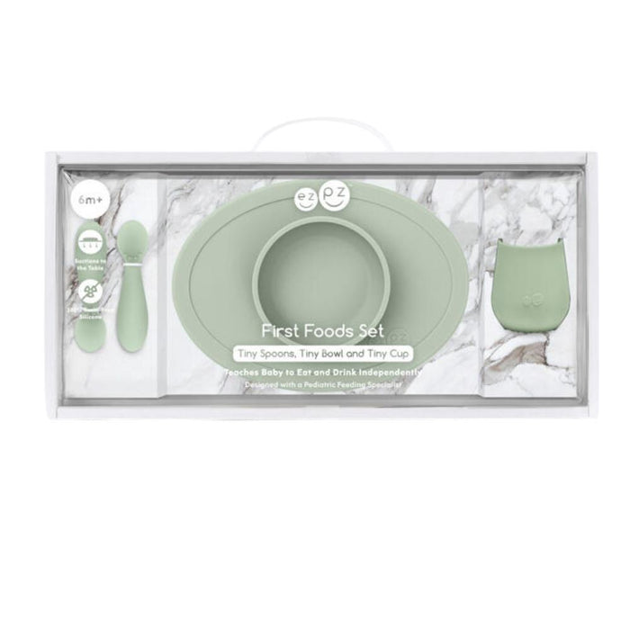 Conjunto de Alimentação Ezpz Tiny Bowl Verde Nórdico