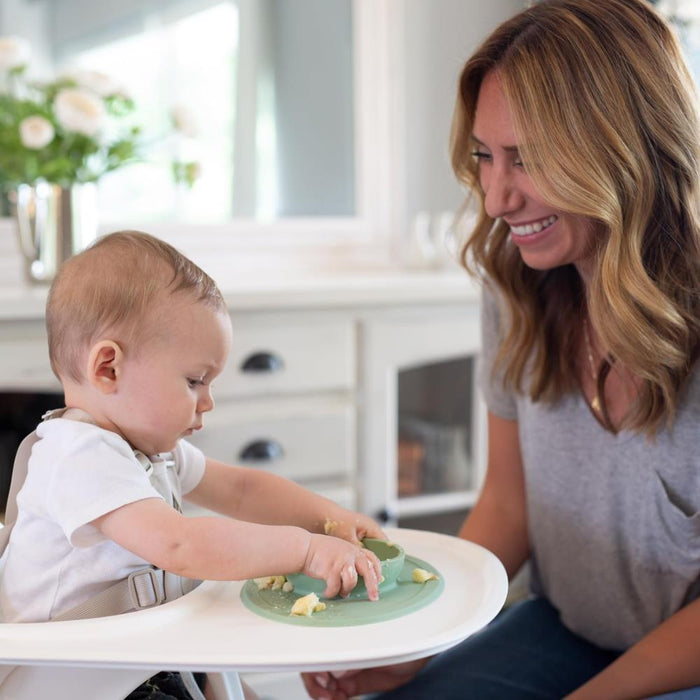 Conjunto de Alimentação Ezpz Tiny Bowl Verde Nórdico