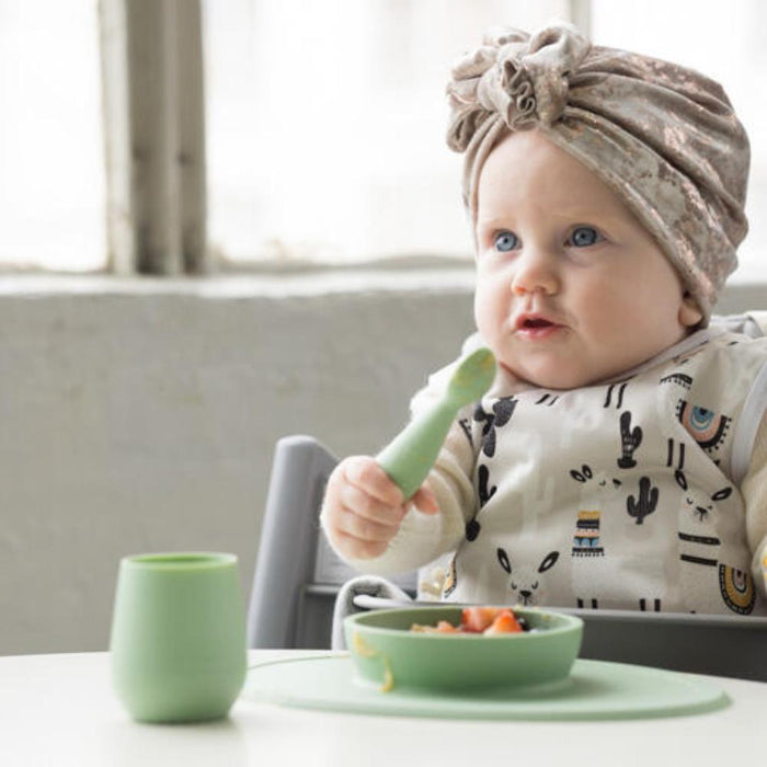 Conjunto de Alimentação Ezpz Tiny Bowl Verde Nórdico