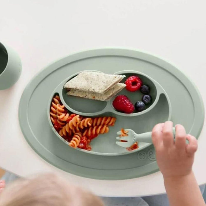 Conjunto de Alimentação Ezpz Mini Mat Verde Nórdico