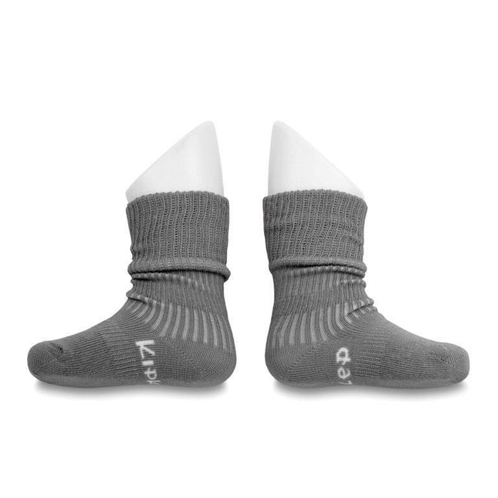 2 Pares Meias KipKep Bio Stay-on Pebble Grey 0-6m