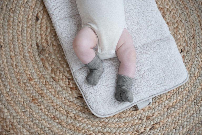 2 Pares Meias KipKep Bio Stay-on Pebble Grey 0-6m