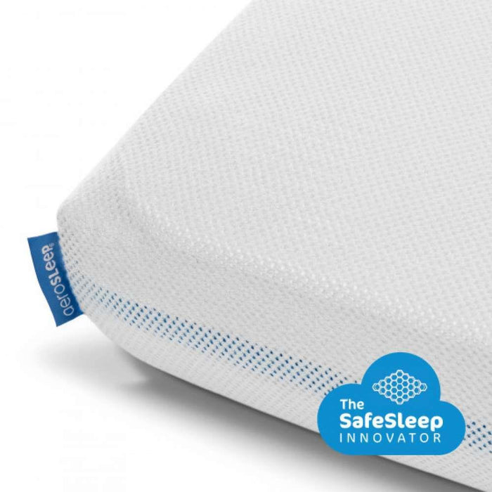 AeroSleep Fitted Sheet Plain White 57x117cm