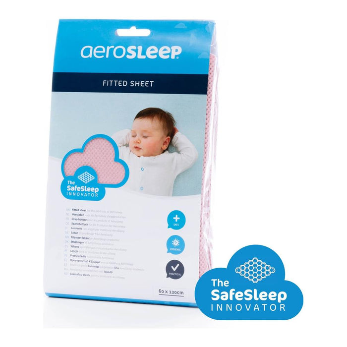 Sábana ajustable AeroSleep 140x70cm liso rosa AMAC140070PI