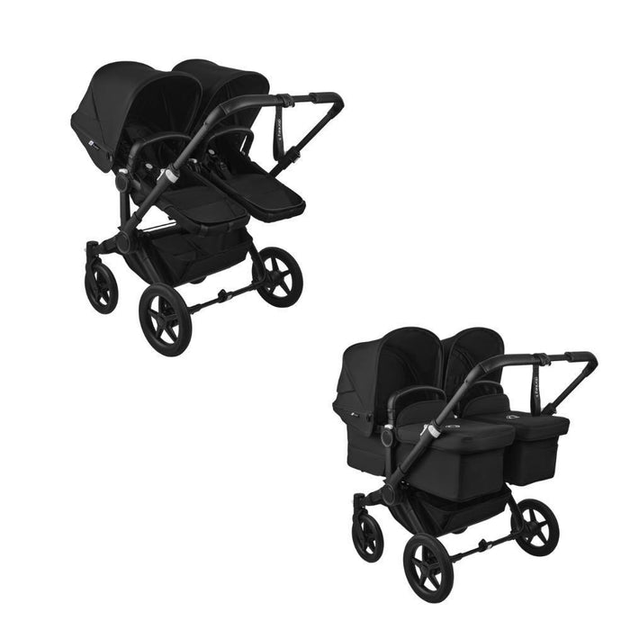 Pack Bugaboo Donkey 5 Mono Completo + Pack de Extensão Duo + Capa de Alcofa Midnight Black