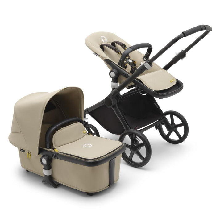 Carrinho Bugaboo Fox Cub Completo Black/Desert Taupe