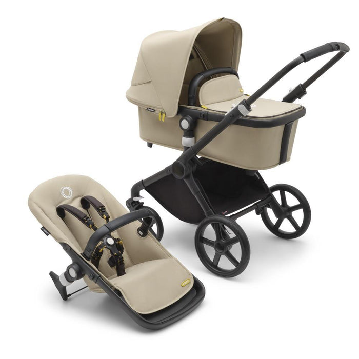 Carrinho Bugaboo Fox Cub Completo Black/Desert Taupe