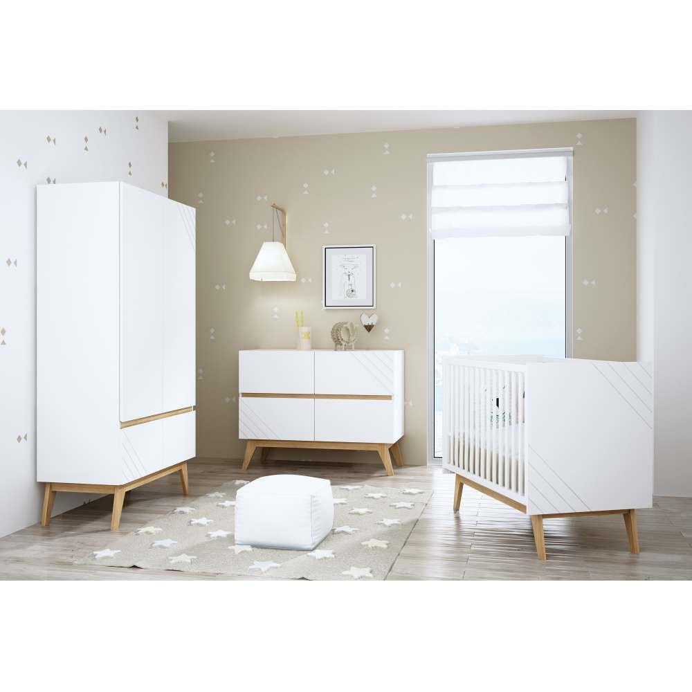 Trama Cómoda Maxi Nuova Kit Matte White/Beech