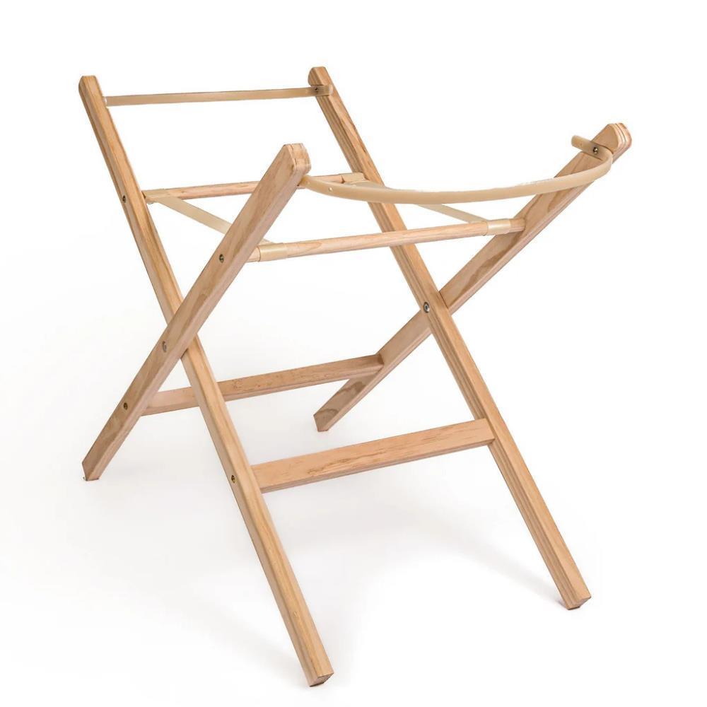 Soporte para cuna fijo y plegable en madera natural, Clair de Lune