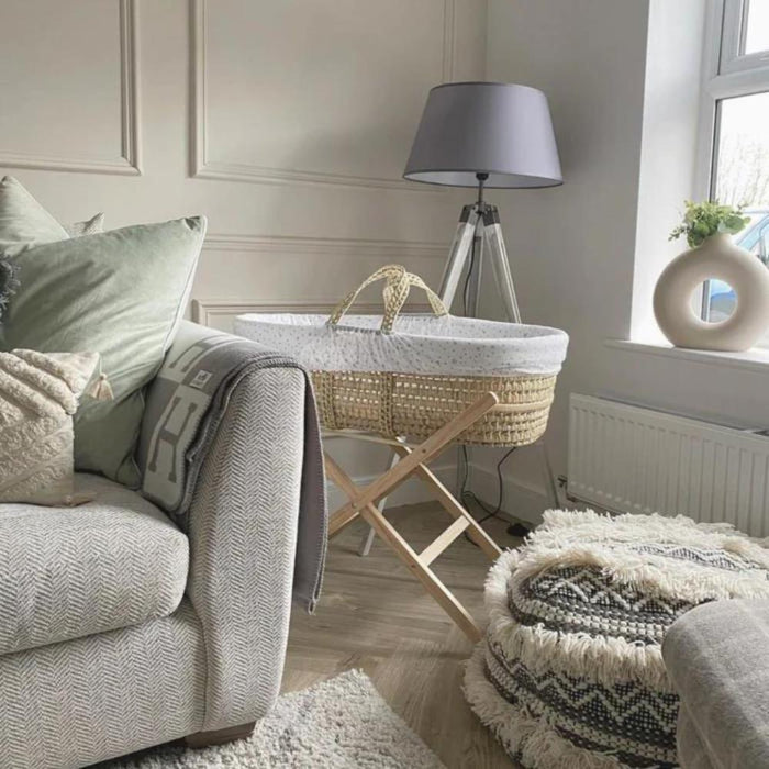 Pack Clair de Lune Alcofa de Verga Star Special + Suporte de Alcofa Estático e Dobrável em Madeira Natural