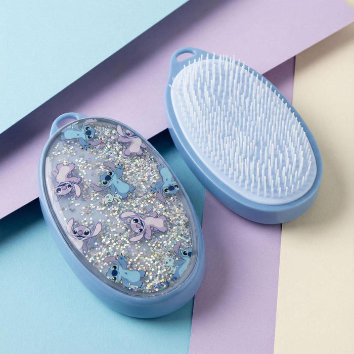 Escova de Cabelo Detangler com Glitter Stitch
