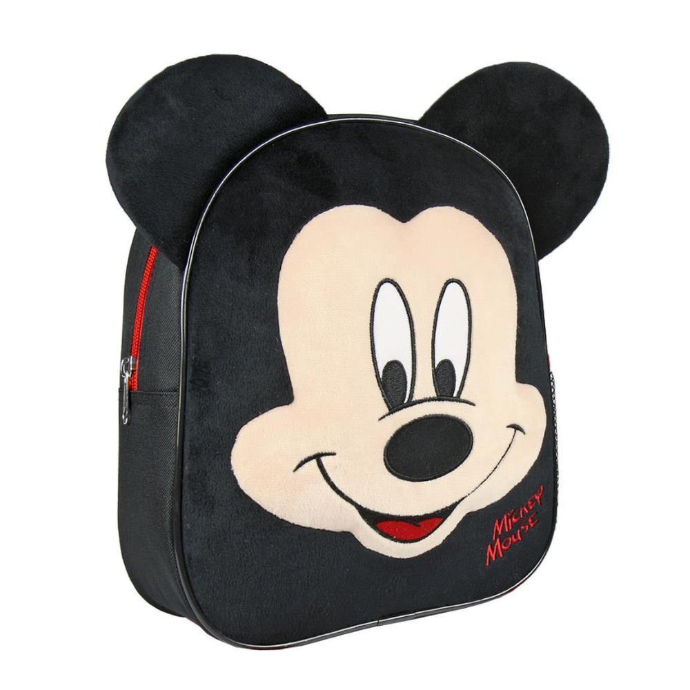 Mochila Mickey com Orelhas Preta 29x23cm