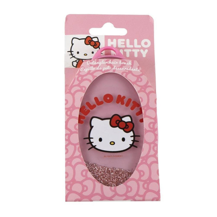 Escova de Cabelo Detangler com Glitter Hello Kitty