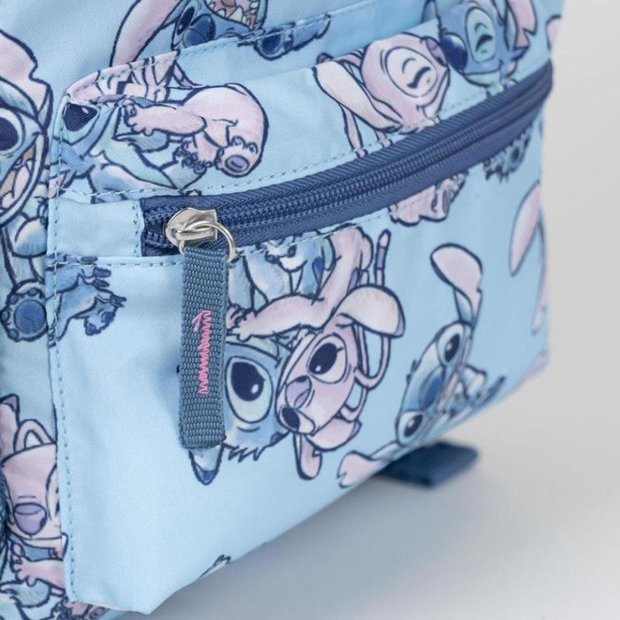 Mochila Stitch Estampado Azul 33cm