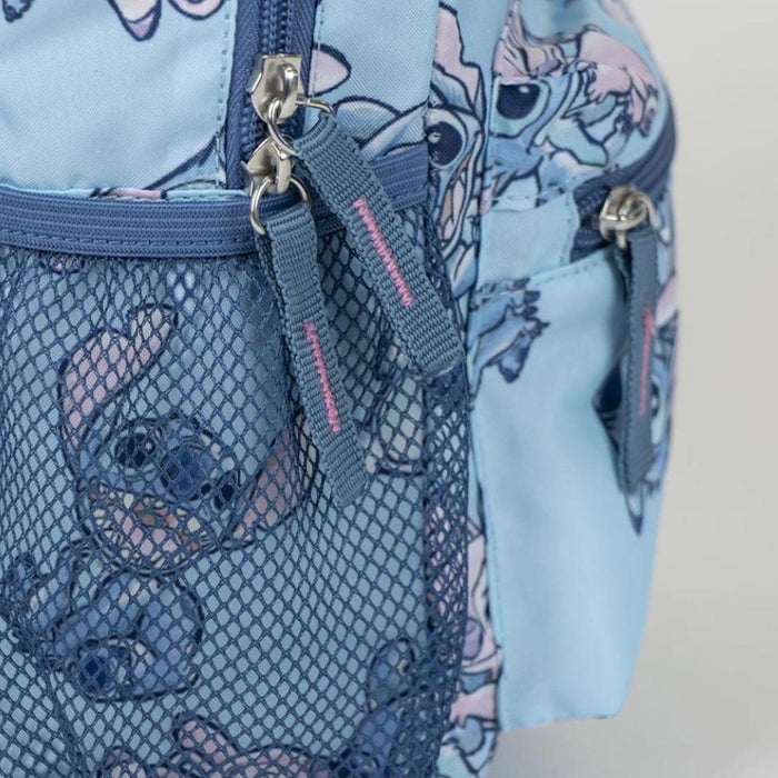 Mochila Stitch Estampado Azul 33cm