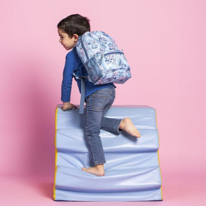 Mochila Stitch Estampado Azul 33cm