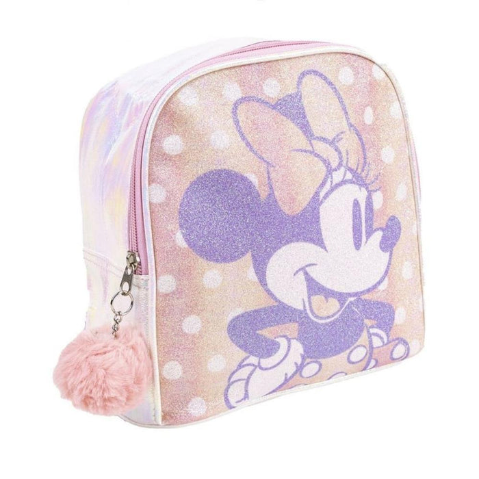 Mochila Minnie Glitter PomPom 21cm