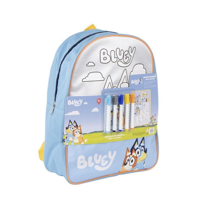 Mochila Bluey para Pintar 38cm com Acessórios