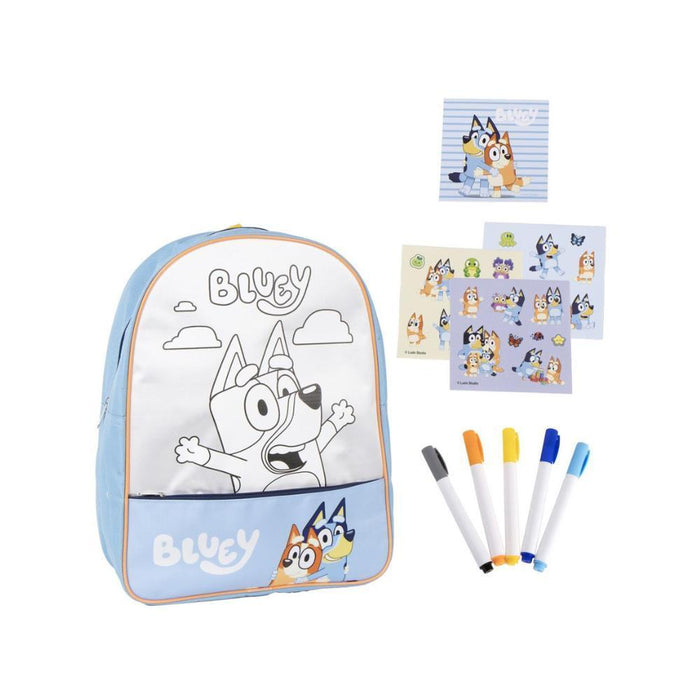 Mochila Bluey para Pintar 38cm com Acessórios