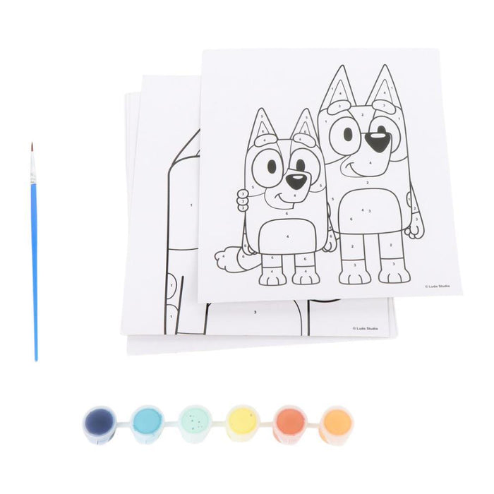 Conjunto para Colorir por Números Bluey
