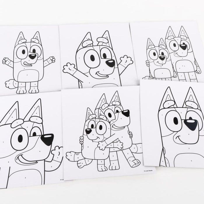 Conjunto para Colorir por Números Bluey