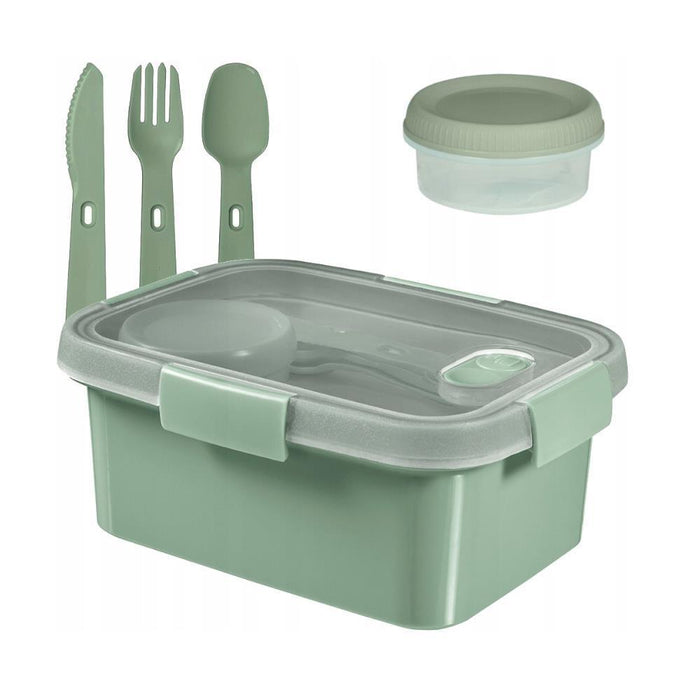 Caixa Lancheira com Divisórias e Talheres Curver