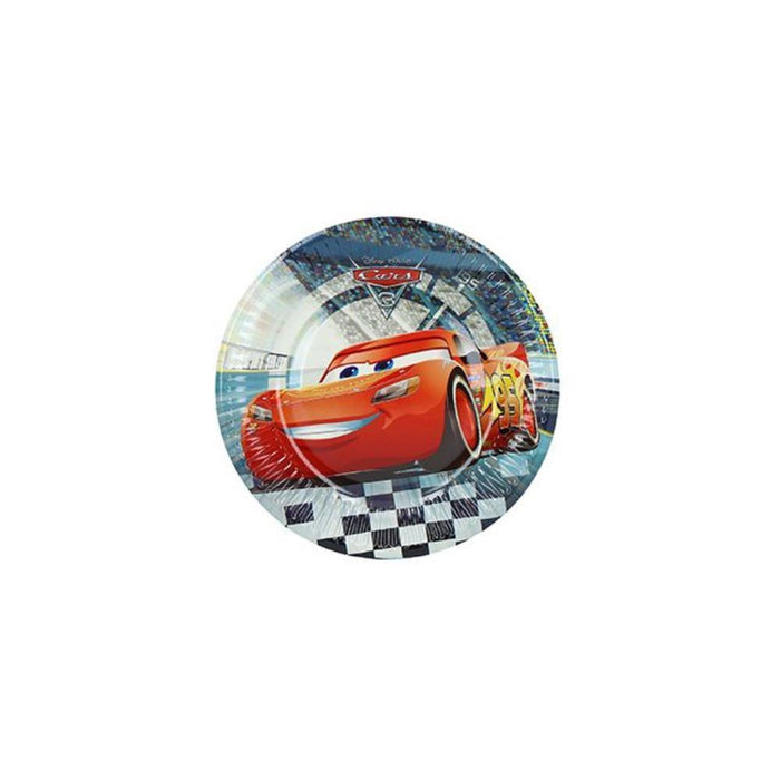 6 Pratos em Papel para Festa Cars