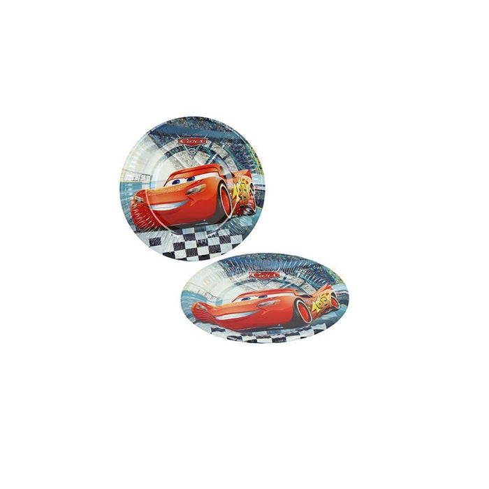 6 Pratos em Papel para Festa Cars