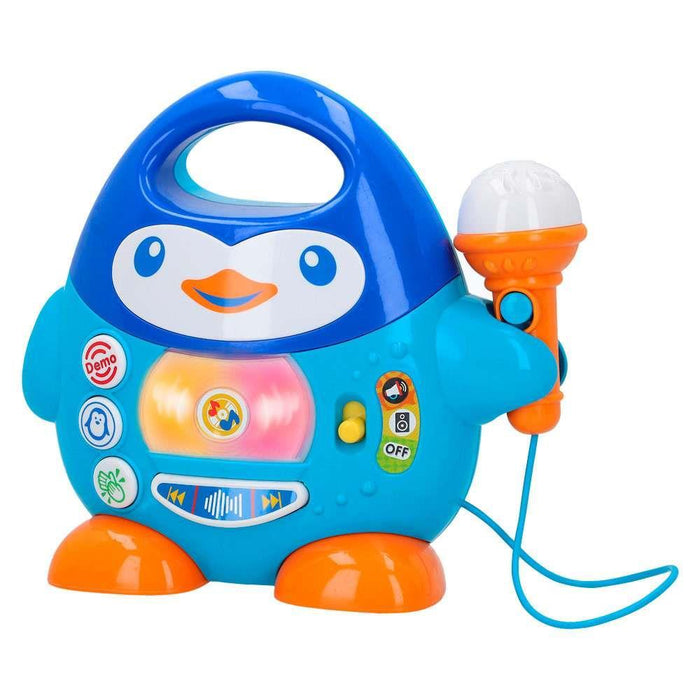 Altavoz Karaoke Pinguin con Micrófono y Luz
