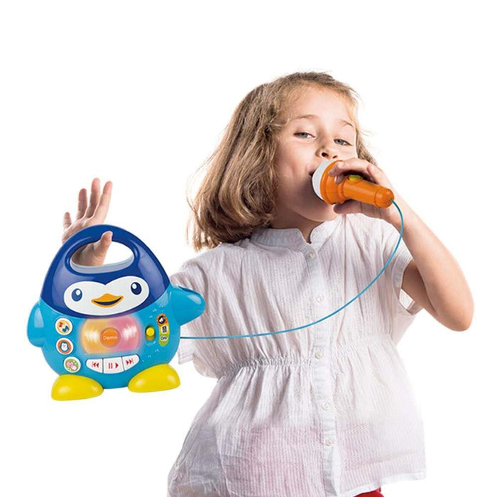 Altavoz Karaoke Pinguin con Micrófono y Luz