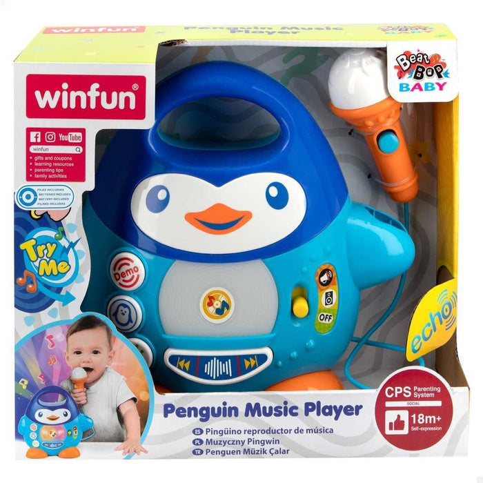 Altavoz Karaoke Pinguin con Micrófono y Luz