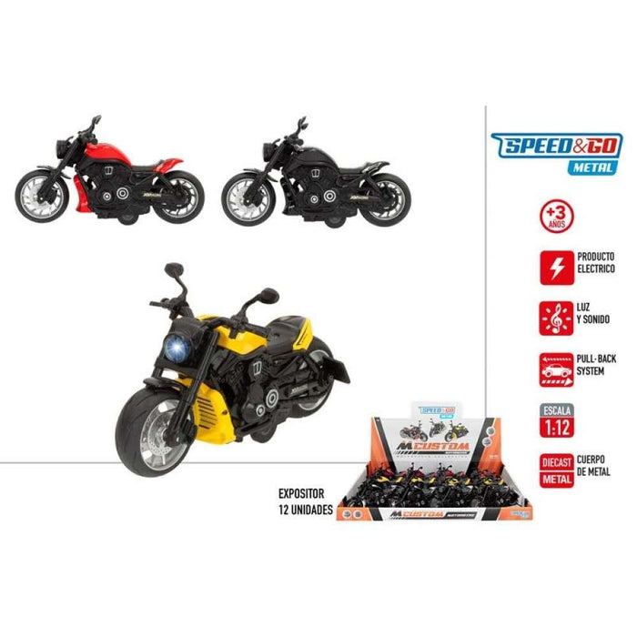 Moto de Metal con Sonido y Luz 1:12