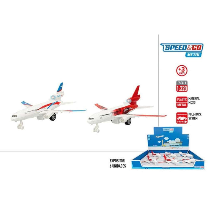 Avión de metal con sonido y luz 1:320