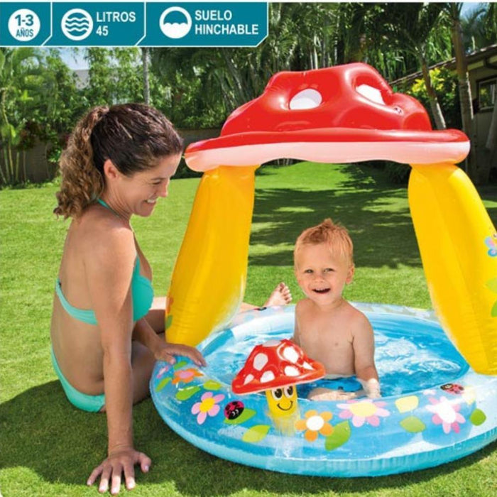 Piscina Insuflável Intex Cogumelo com Toldo 102x89cm