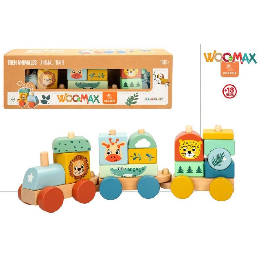 Zookabee Wooden Jungle Animals Stacking Train