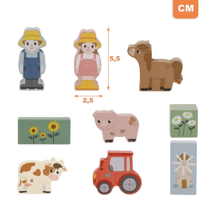 36 Blocos e Animais da Quinta em Madeira