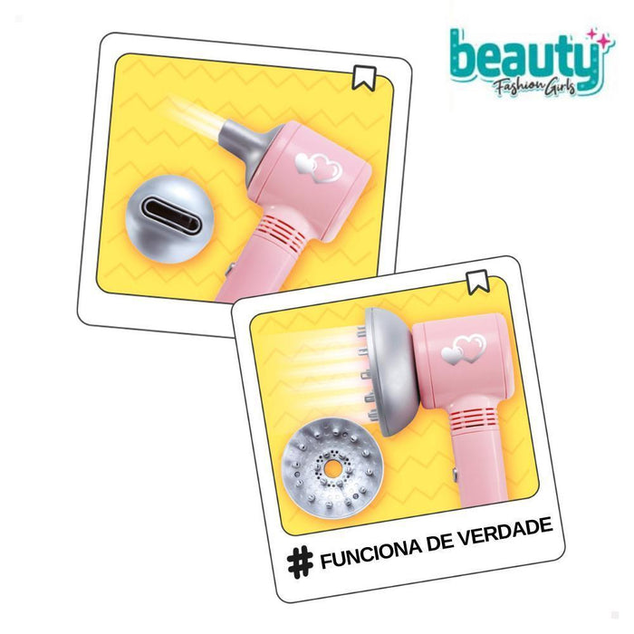 Beauty Conjunto Cabeleireiro com Secador Eléctrico
