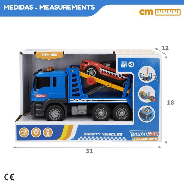 Camião Reboque com Sistema de Fricção, Luz e Som 1:14