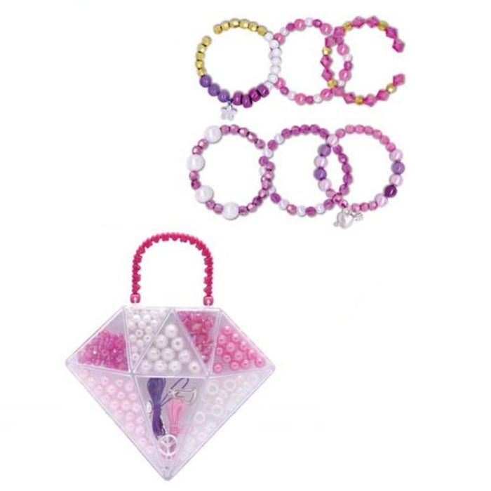 Bead Bracelet Making Set Heart/Diamond Box