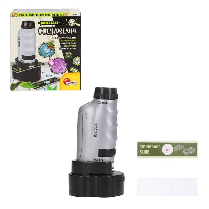 Mini Microscópio Elétrico 2 em 1