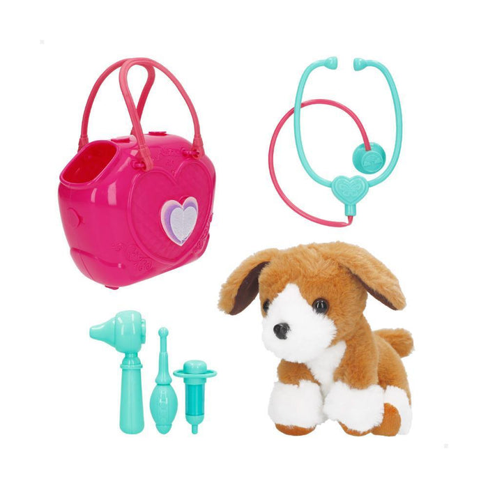Peluche GoGo Friends Cão com Mala e Acessórios de Veterinário
