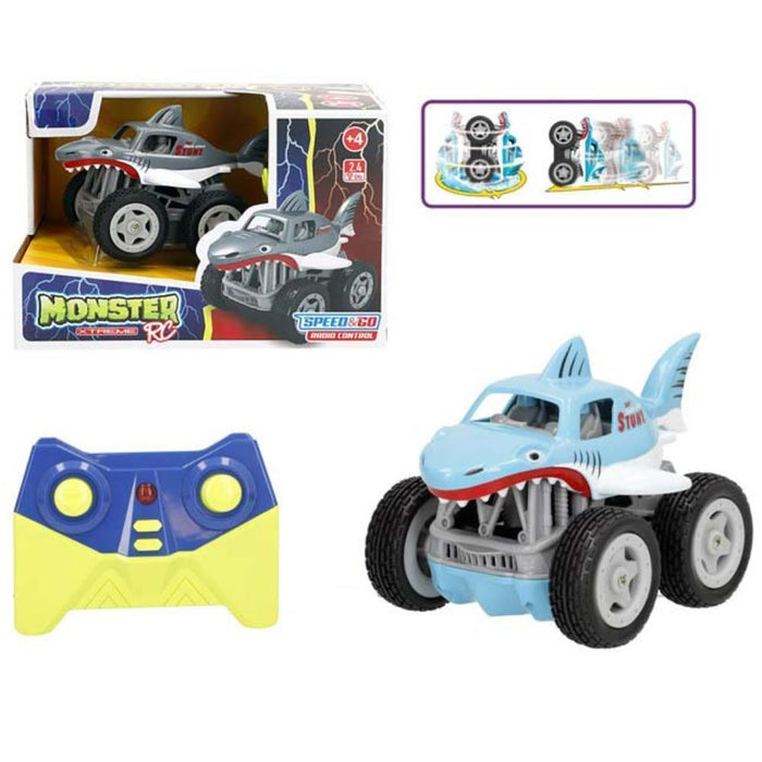 Carro Monster RC Tubarão Gira 360º com USB