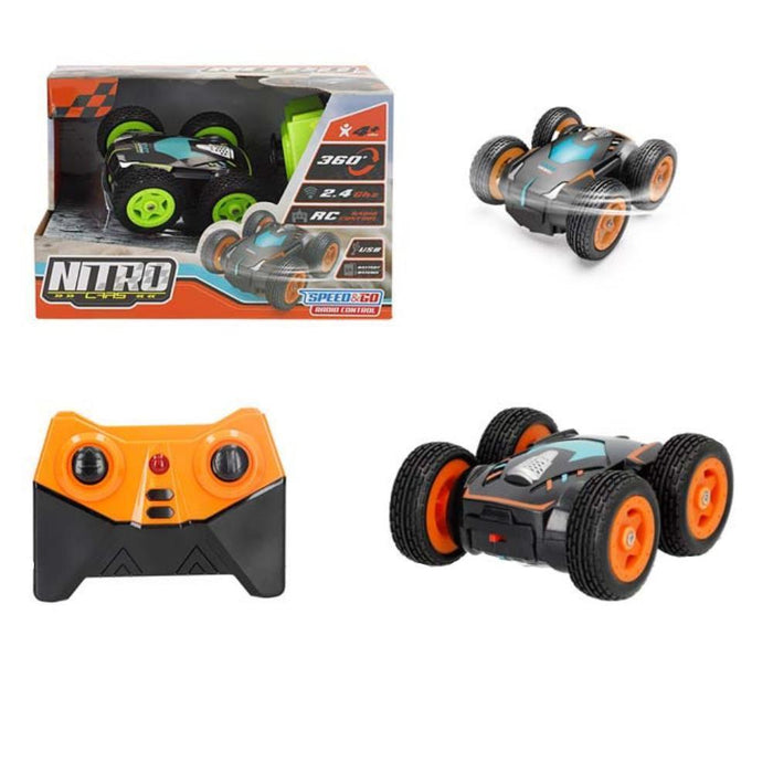 Nitro Mini Carro RC Gira 360º com Bateria USB