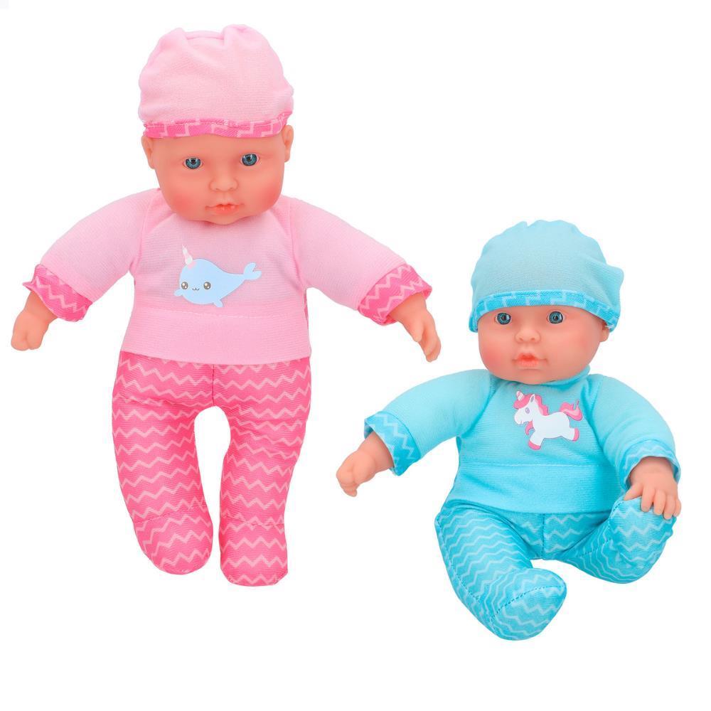 Muñeca bebé rosa/azul de 26 cm