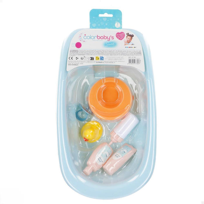 Banheira ColorBaby Sweet e 6 Acessórios para Bonecas