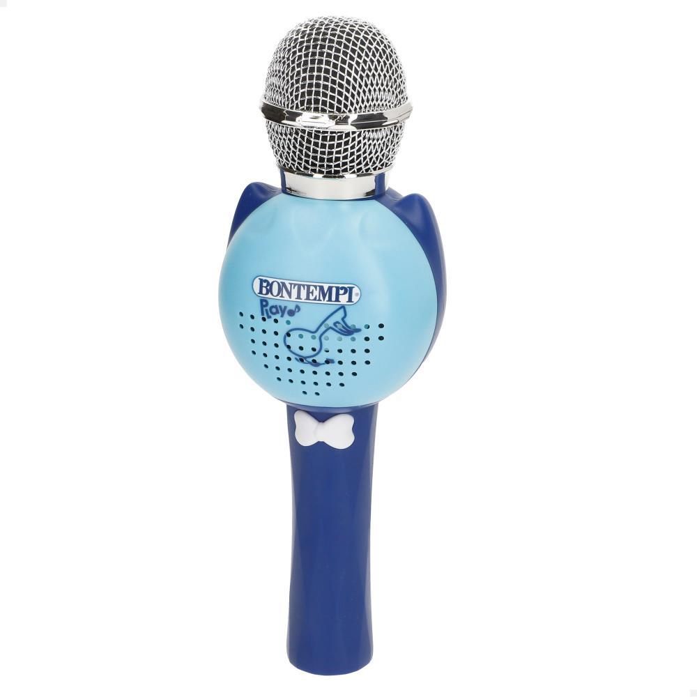 Micrófono de karaoke Bontempi con conexión inalámbrica - Azul