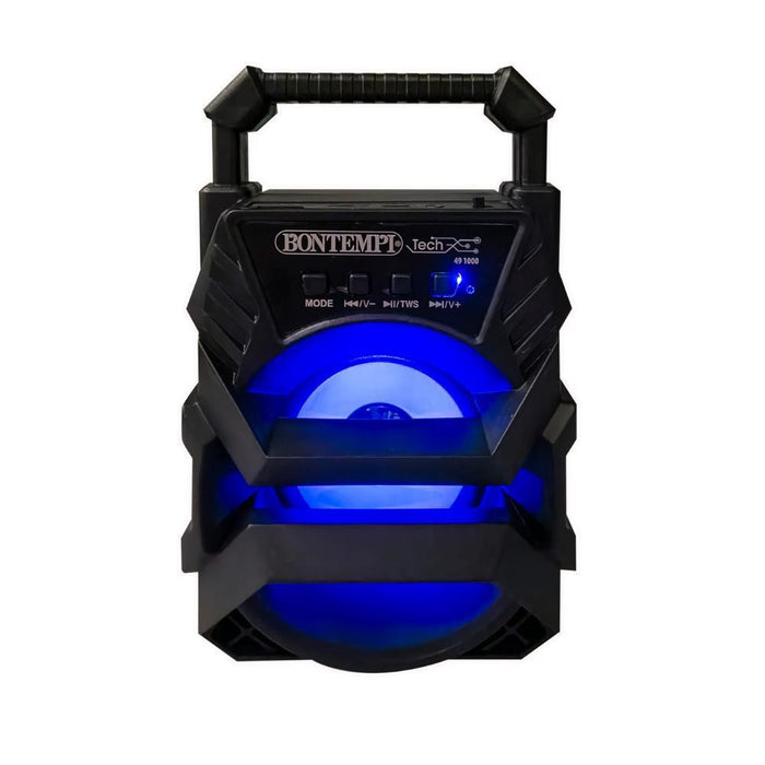Mini altavoz de karaoke Bontempi con conexión inalámbrica, micrófono y luz.