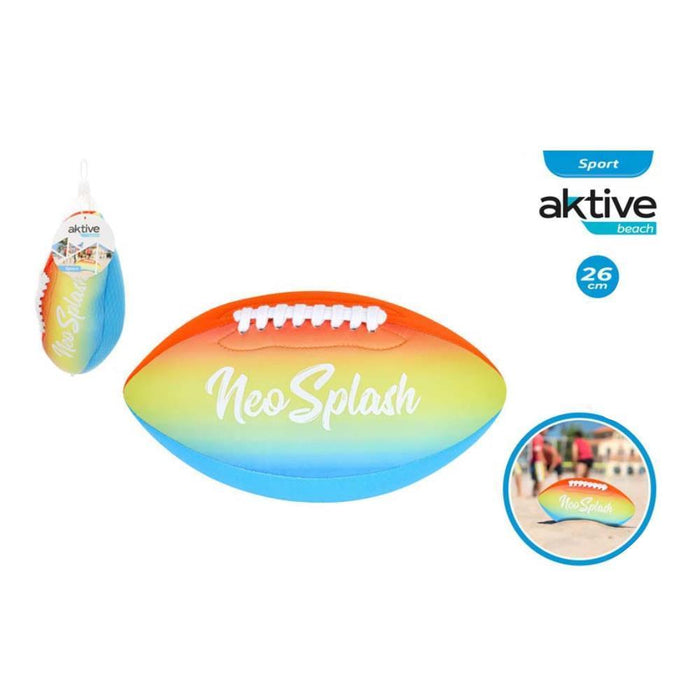 Bola Rugby de Praia Aktive Sports Neopreno Rainbow 26 cm