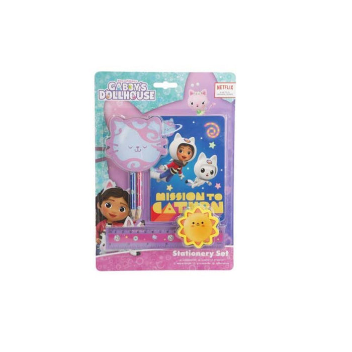 Conjunto de Papelaria Gabby´s Dollhouse Mission to Caturn 6 Peças