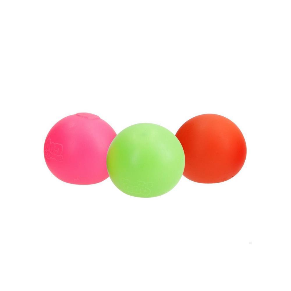 3 pelotas antiestrés de neón